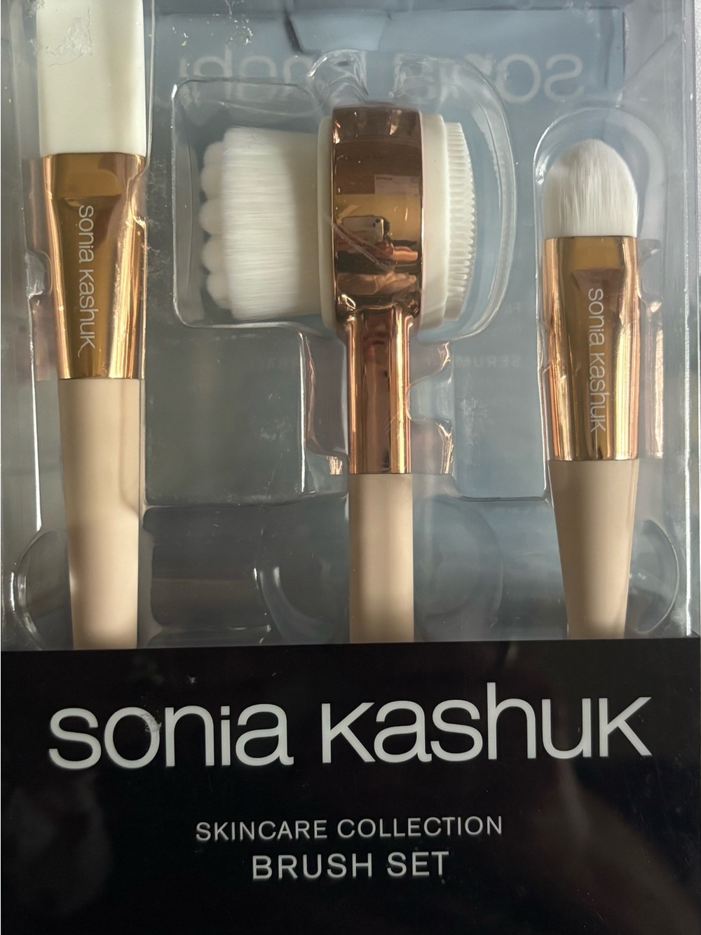 Sonia Kashuk Cream and Rose Gold Makeup Brush Set - Picture 2 of 3